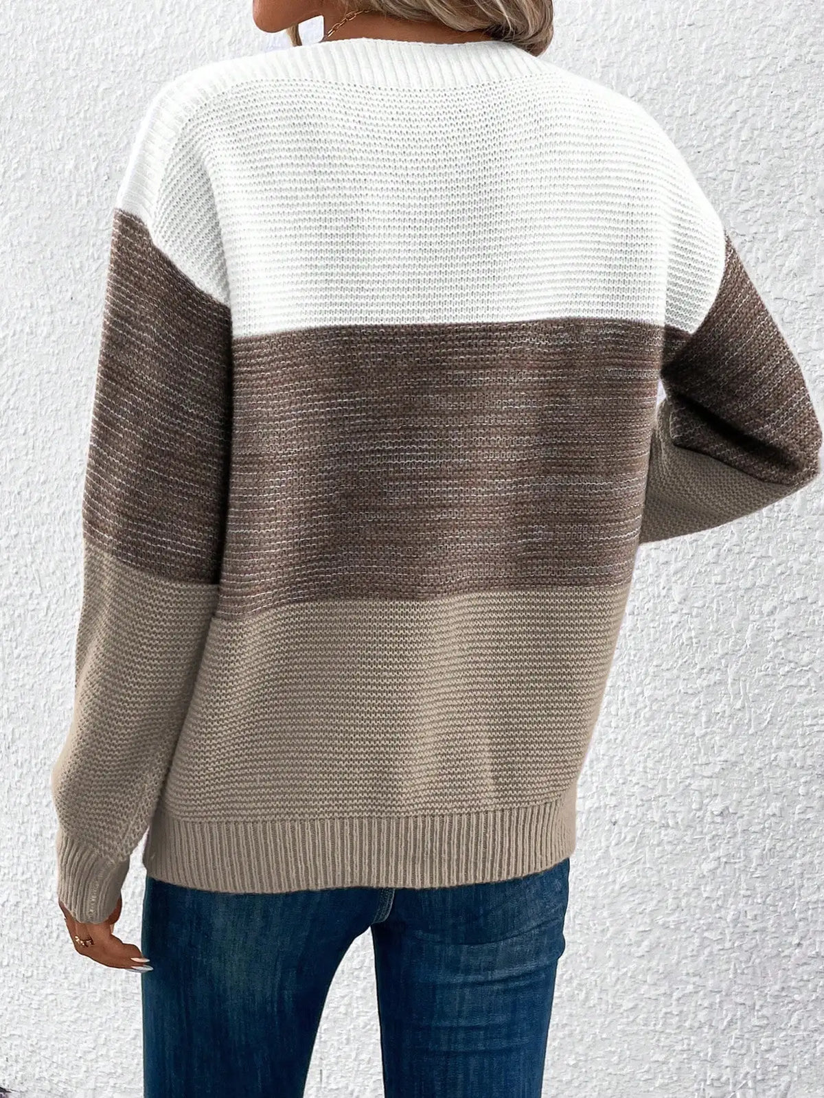 Cozy Trio Tone Sweater
