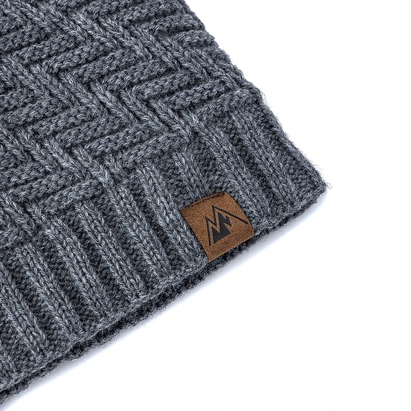 Peak Label Knit Beanie