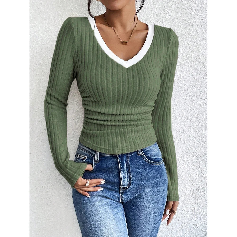 Chic Blend V-Neck Top