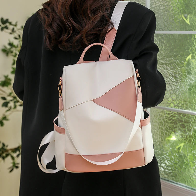 Chic Colorblock Backpack