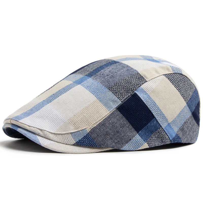 Classic Plaid Beret Cap