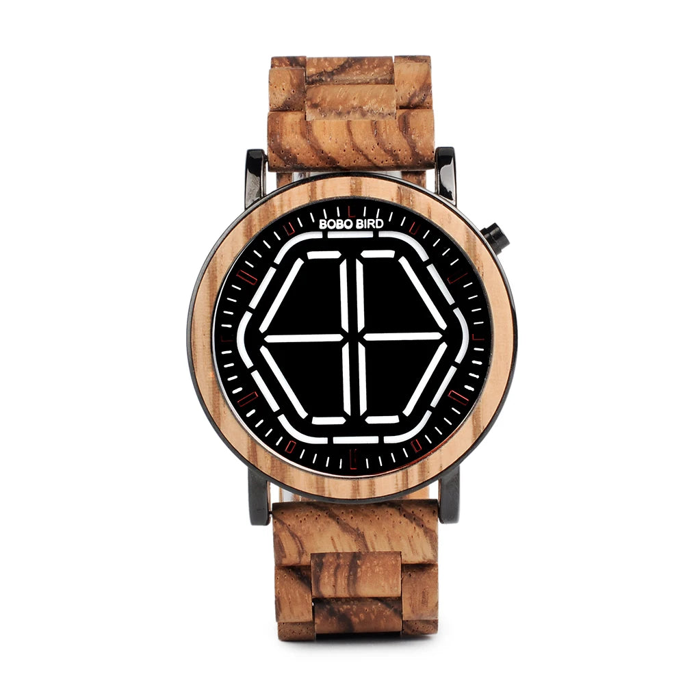 Fusion Wood Digital Timepiece