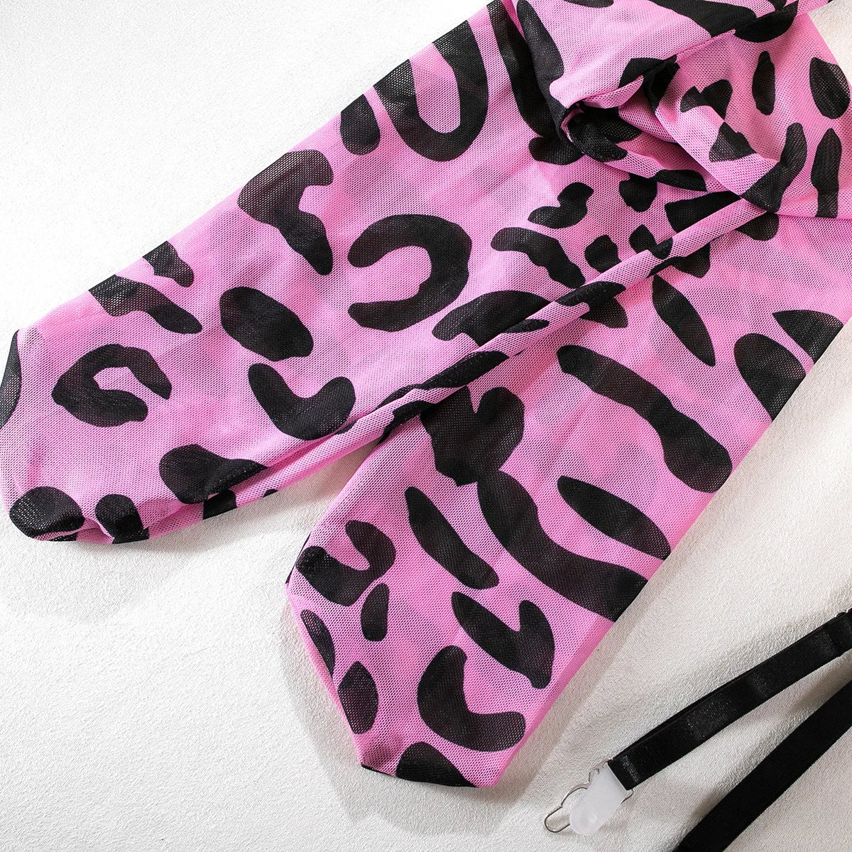 Pink Leopard Lingerie Set