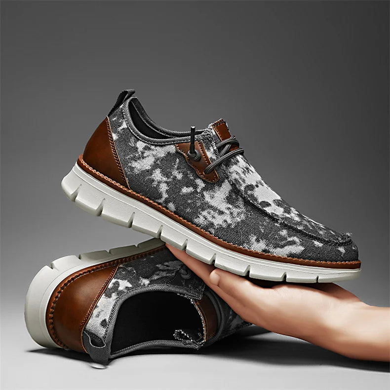 Classic Black Canvas Loafers