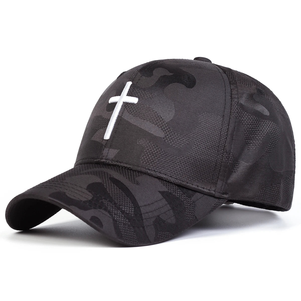 Black Camo Cross Cap