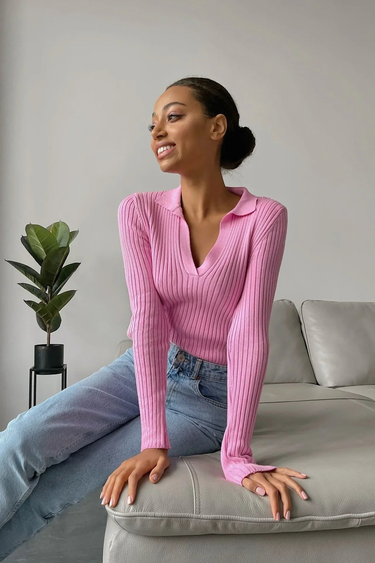 Classic Knit Polo Sweater