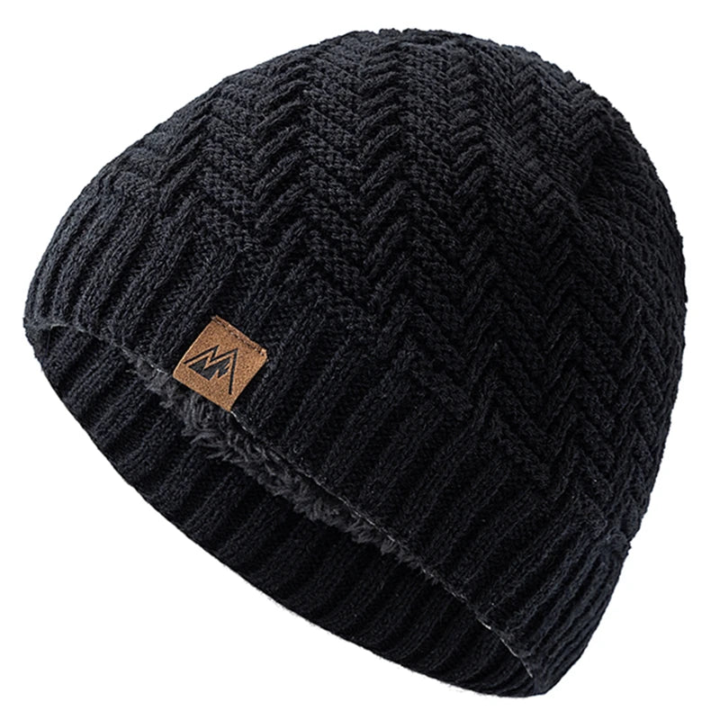 Peak Label Knit Beanie