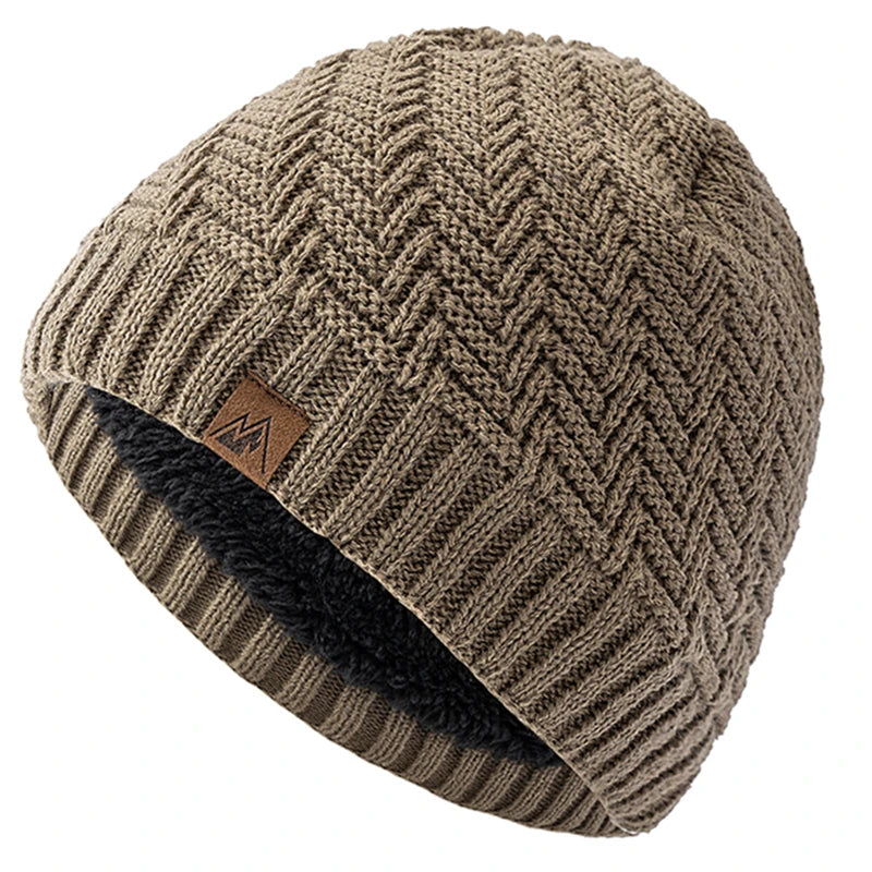 Peak Label Knit Beanie