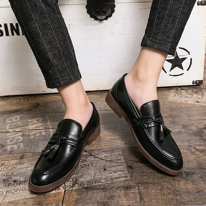 Classic Split Leather Loafers