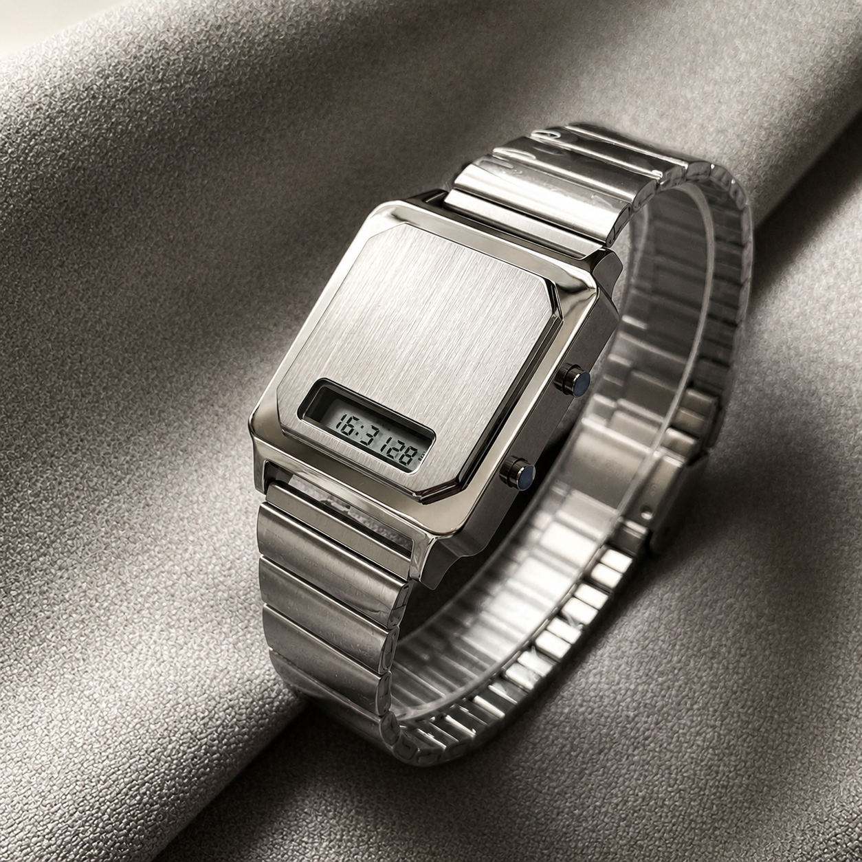 Vertex Digital Steel Timepiece