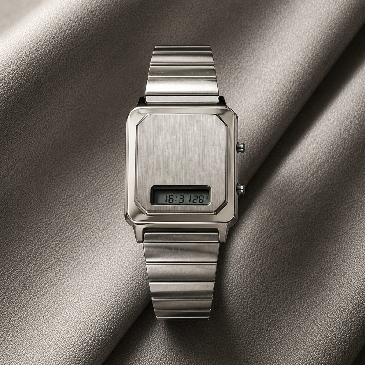 Vertex Digital Steel Timepiece