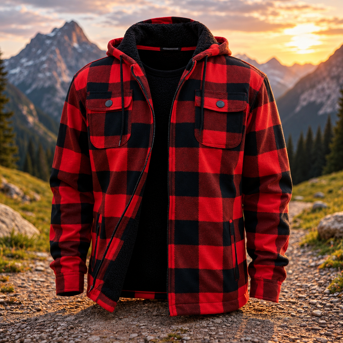 Crimson Plaid Jacket